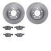 6602-31235 Brake Rotors w/5000 Euro Ceramic Brake Pads, 2004-2010 BMW, Position: Front - image 1