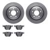 6602-31239 Brake Rotors w/5000 Euro Ceramic Brake Pads, 2004-2010 BMW, Position: Rear - image 1
