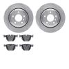 6602-31264 Brake Rotors w/5000 Euro Ceramic Brake Pads, 2006-2010 BMW, Position: Rear - image 1