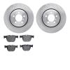 6602-31268 Brake Rotors w/5000 Euro Ceramic Brake Pads, 2005-2008 BMW, Position: Rear - image 1