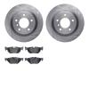 6602-31294 Brake Rotors w/5000 Euro Ceramic Brake Pads, 2008-2013 BMW, Position: Rear
