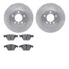 6602-31301 Brake Rotors w/5000 Euro Ceramic Brake Pads, 2007-2015 BMW, Position: Front - image 1