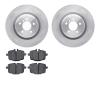 6602-31318 Brake Rotors w/5000 Euro Ceramic Brake Pads, 2016-2019 BMW, Position: Rear - image 1