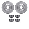 6602-31403 Brake Rotors w/5000 Euro Ceramic Brake Pads, Fits Select BMW, Position: Rear - image 1