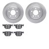 6602-31445 Brake Rotors w/5000 Euro Ceramic Brake Pads, 2007-2019 BMW, Position: Rear - image 1