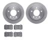 6602-39005 Brake Rotors w/5000 Euro Ceramic Brake Pads, Fits Select Mopar, Position: Rear - image 1