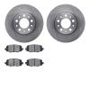 6602-42030 Brake Rotors w/5000 Euro Ceramic Brake Pads, Fits Select Mopar, Position: Rear - image 1