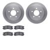 6602-45003 Brake Rotors w/5000 Euro Ceramic Brake Pads, 2006-2010 GM, Position: Rear - image 1
