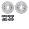 6602-45023 Brake Rotors w/5000 Euro Ceramic Brake Pads, 2010-2015 GM, Position: Front - image 1