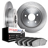 6602-46003 Brake Rotors w/5000 Euro Ceramic Brake Pads, 1997-2001 GM, Position: Rear - image 1