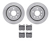 6602-46007 Brake Rotors w/5000 Euro Ceramic Brake Pads, 2001-2001 GM, Position: Rear - image 1