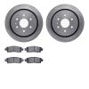 6602-46060 Brake Rotors w/5000 Euro Ceramic Brake Pads, 2013-2019 GM, Position: Rear - image 1