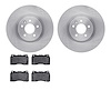 6602-46086 Brake Rotors w/5000 Euro Ceramic Brake Pads, 2018-2020 GM, Position: Front - image 1
