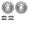 6602-46091 Brake Rotors w/5000 Euro Ceramic Brake Pads, 2004-2009 GM, Position: Front - image 1