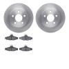 6602-47011 Brake Rotors w/5000 Euro Ceramic Brake Pads, 1993-1997 GM, Position: Rear - image 1