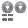 6602-47019 Brake Rotors w/5000 Euro Ceramic Brake Pads, 2006-2011 GM, Position: Front - image 1