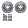 6602-47027 Brake Rotors w/5000 Euro Ceramic Brake Pads, 2007-2010 GM, Position: Front - image 1