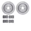 6602-47035 Brake Rotors w/5000 Euro Ceramic Brake Pads, Fits Select GM, Position: Rear - image 1