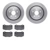 6602-47058 Brake Rotors w/5000 Euro Ceramic Brake Pads, Fits Select GM, Position: Rear - image 1