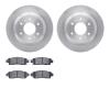 6602-48011 Brake Rotors w/5000 Euro Ceramic Brake Pads, 2002-2009 GM, Position: Rear - image 1