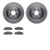 6602-54075 Brake Rotors w/5000 Euro Ceramic Brake Pads, 2011-2014 Ford/Lincoln/Mercury/Mazda, Position: Front - image 1