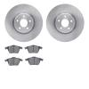 6602-54091 Brake Rotors w/5000 Euro Ceramic Brake Pads, 2004-2013 Volvo, Position: Front - image 1