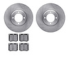 6602-56015 Brake Rotors w/5000 Euro Ceramic Brake Pads, 1970-1986 Multiple Makes/Models, Position: Front