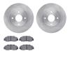 6602-59007 Brake Rotors w/5000 Euro Ceramic Brake Pads, 1992-1996 Acura/Honda, Position: Front - image 1
