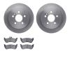 6602-63335 Brake Rotors w/5000 Euro Ceramic Brake Pads, 1998-2005 Mercedes-Benz, Position: Rear - image 1