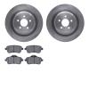 6602-63392 Brake Rotors w/5000 Euro Ceramic Brake Pads, 2013-2019 Mercedes-Benz, Position: Rear - image 1