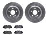 6602-63400 Brake Rotors w/5000 Euro Ceramic Brake Pads, Fits Select Mercedes-Benz, Position: Rear - image 1