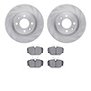 6602-65015 Brake Rotors w/5000 Euro Ceramic Brake Pads, 1986-1986 GM, Position: Front - image 1