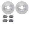 6602-65019 Brake Rotors w/5000 Euro Ceramic Brake Pads, 1987-1993 GM, Position: Front - image 1