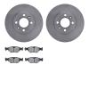 6602-65027 Brake Rotors w/5000 Euro Ceramic Brake Pads, 1988-1998 GM, Position: Front - image 1