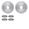 6602-67043 Brake Rotors w/5000 Euro Ceramic Brake Pads, Fits Select Infiniti/Nissan, Position: Rear - image 1