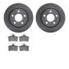 6602-73011 Brake Rotors w/5000 Euro Ceramic Brake Pads, 1986-1991 Audi/Volkswagen, Position: Rear - image 1