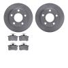 6602-73015 Brake Rotors w/5000 Euro Ceramic Brake Pads, 1980-1991 Audi/Volkswagen, Position: Rear - image 1