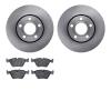 6602-73039 Brake Rotors w/5000 Euro Ceramic Brake Pads, 1989-1991 Audi/Volkswagen, Position: Front - image 1