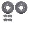 6602-73047 Brake Rotors w/5000 Euro Ceramic Brake Pads, 1989-1991 Audi/Volkswagen, Position: Rear - image 1