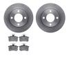 6602-73055 Brake Rotors w/5000 Euro Ceramic Brake Pads, 1989-1991 Audi/Volkswagen, Position: Rear - image 1