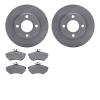 6602-73059 Brake Rotors w/5000 Euro Ceramic Brake Pads, 1990-1991 Audi/Volkswagen, Position: Front - image 1