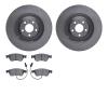 6602-73120 Brake Rotors w/5000 Euro Ceramic Brake Pads, 2005-2010 Audi/Volkswagen, Position: Front - image 1