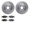 6602-73204 Brake Rotors w/5000 Euro Ceramic Brake Pads, 2008-2011 Audi/Volkswagen, Position: Front - image 1