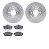 6602-74029 Brake Rotors w/5000 Euro Ceramic Brake Pads, 1986-2008 Audi/Volkswagen, Position: Front - image 1