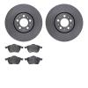 6602-74074 Brake Rotors w/5000 Euro Ceramic Brake Pads, 1996-1998 Audi/Volkswagen, Position: Front - image 1