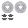 6602-74134 Brake Rotors w/5000 Euro Ceramic Brake Pads, 2011-2019 Audi/Volkswagen, Position: Front - image 1