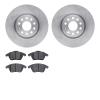 6602-74224 Brake Rotors w/5000 Euro Ceramic Brake Pads, 2005-2018 Audi/Volkswagen, Position: Front - image 1