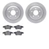 6602-80023 Brake Rotors w/5000 Euro Ceramic Brake Pads, 2006-2015 Ford/Lincoln/Mercury/Mazda, Position: Rear - image 1
