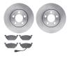 6602-92019 Brake Rotors w/5000 Euro Ceramic Brake Pads, 2003-2017 Audi/Volkswagen, Position: Front - image 1