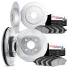 6604-12113 Brake Rotors w/5000 Euro Ceramic Brake Pads, 2013-2019 Mopar, Position: Front and Rear - image 1